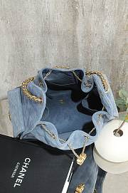 Okify CC Hobo Bag In Denim Blue 40x30x15cm - 6