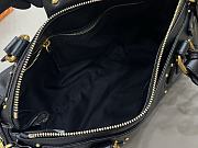 Okify Chloe Paddington Bag In Black Grained Leather 36x18x16cm - 4