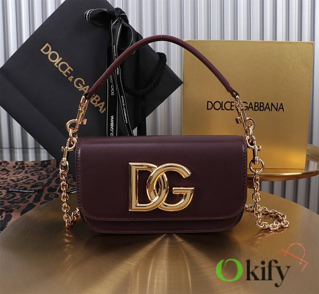 Okify Dolce & Gabbana 3.5 Bag In Dark Brown 11x19x5cm - 1