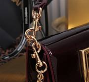 Okify Dolce & Gabbana 3.5 Bag In Dark Purple Patent 11x19x5cm - 5