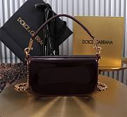 Okify Dolce & Gabbana 3.5 Bag In Dark Purple Patent 11x19x5cm - 4