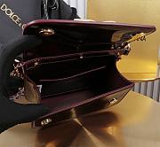 Okify Dolce & Gabbana 3.5 Bag In Dark Purple Patent 11x19x5cm - 3