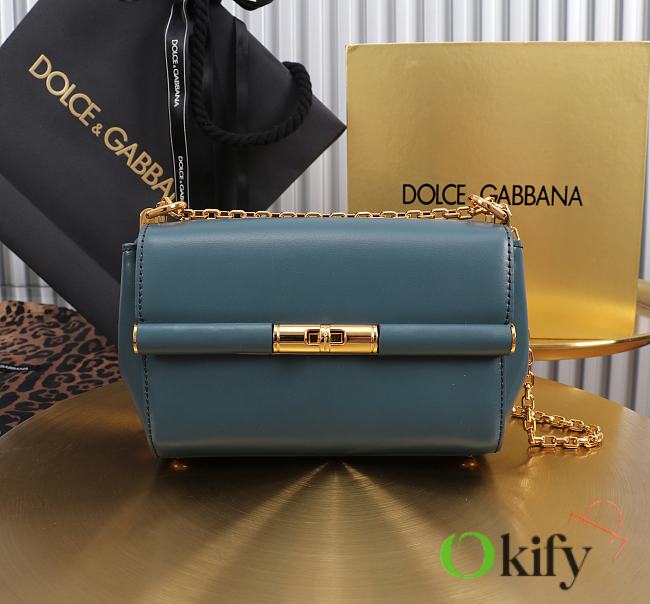 Okify Dolce & Gabbana Marlene Bag In Dark Blue 18x10.6x7cm - 1