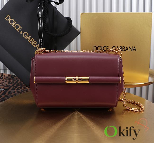 Okify Dolce & Gabbana Marlene Bag In Dark Red 18x10.6x7cm - 1