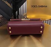 Okify Dolce & Gabbana Marlene Bag In Dark Red 18x10.6x7cm - 4