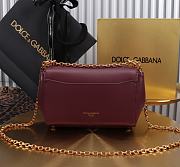Okify Dolce & Gabbana Marlene Bag In Dark Red 18x10.6x7cm - 3