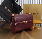 Okify Dolce & Gabbana Marlene Bag In Dark Red 18x10.6x7cm - 2