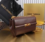 Okify Dolce & Gabbana Marlene Bag In Dark Brown 18x10.6x7cm - 2
