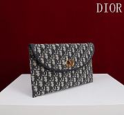 Okify Dior 30 Montaigne Blue Oblique Avenue Pouch With Flap 30x2x18cm - 4