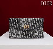 Okify Dior 30 Montaigne Blue Oblique Avenue Pouch With Flap 30x2x18cm - 1