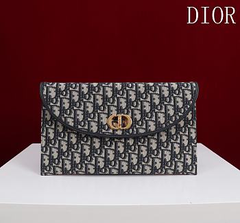 Okify Dior 30 Montaigne Blue Oblique Avenue Pouch With Flap 30x2x18cm