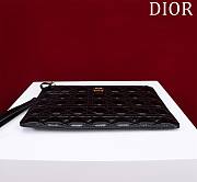 Okify Dior Caro Pouch In Black Patent 30cm - 5