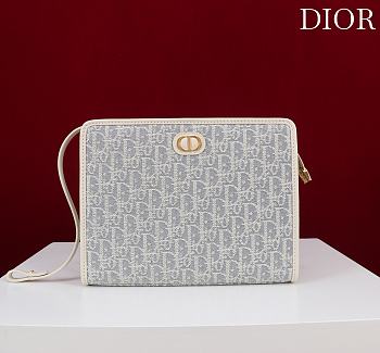 Okify Dior 30 Montaigne Dea Pouch In Gray Oblique 30cm