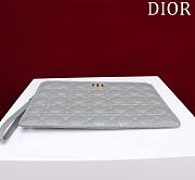 Okify Dior Caro Pouch In Gray Patent 30cm - 6