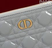 Okify Dior Caro Pouch In Gray Patent 30cm - 4
