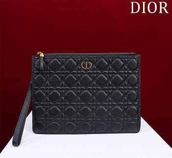Okify Dior Caro Pouch In Black Matte 30cm