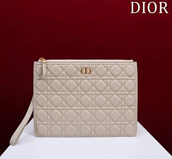 Okify Dior Caro Pouch In Beige Matte 30cm