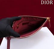 Okify Dior Caro Pouch In Red Matte 30cm - 5
