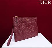Okify Dior Caro Pouch In Red Matte 30cm - 3