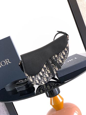 Okify Dior Saddle Bag In Blue Oblique For Men 26x17x5cm