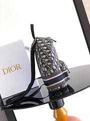 Okify Dior Mini Backpack In Blue Oblique 21.5x13x31.5cm - 5