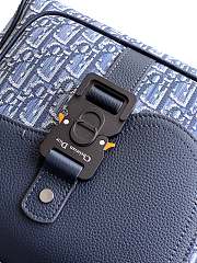 Okify Dior Saddle Backpack In Blue Oblique 41x26.5x14cm - 4