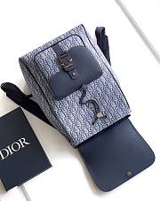 Okify Dior Saddle Backpack In Blue Oblique 41x26.5x14cm - 2