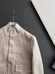 Okify Brunello Cucinelli White Bomber Jacket With Quilted Lining For Men  - 6