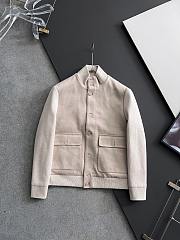 Okify Brunello Cucinelli White Bomber Jacket With Quilted Lining For Men  - 1