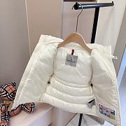 Okify Moncler White Waist Adjustable Down Jacket For Kids  - 2