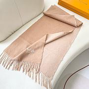 Okify Louis Vuitton Nude Cashmere Scarf 180x32cm - 5