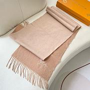 Okify Louis Vuitton Nude Cashmere Scarf 180x32cm - 6