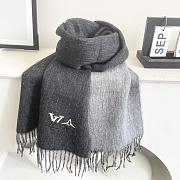 Okify Louis Vuitton Black Cashmere Scarf 180x32cm - 2