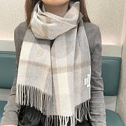 Okify Loewe Gray Cashmere Scarf 180x38cm - 1