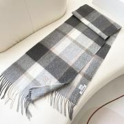 Okify Loewe Gray Cashmere Scarf 180x38cm - 4