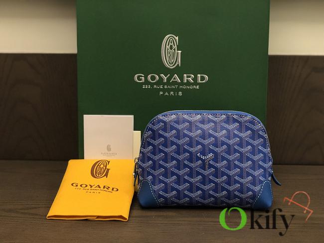 Okify Goyard Vendôme Cosmetic Pouch In Blue 18x13.5x7cm - 1