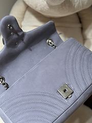 Okify Gucci Marmont Bag In Gray Suede 26x15x7cm - 2