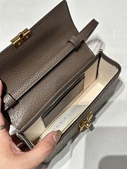 Okify Gucci Padlock Bag In Beige Canvas And Brown 18.5x11x5cm - 6