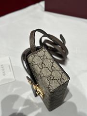 Okify Gucci Padlock Bag In Beige Canvas And Brown 18.5x11x5cm - 3