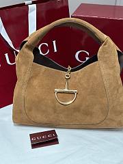 Okify Gucci Softbit Bag In Brown Suede 46x26x16cm - 1