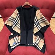 Okify Burberry Black And Beige Plaid Reversible Cashmere Scarf 176×120cm - 2