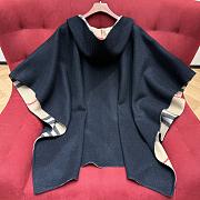 Okify Burberry Black And Beige Plaid Reversible Cashmere Scarf 176×120cm - 4