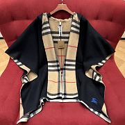 Okify Burberry Black And Beige Plaid Reversible Cashmere Scarf 176×120cm - 1