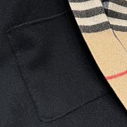 Okify Burberry Black And Beige Plaid Reversible Cashmere Scarf 176×120cm - 5