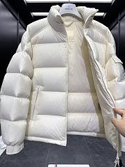 Okify Moncler Levitha White Stand Collar Short Down Jacket Unisex - 4