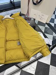 Okify Moncler Levitha Yellow Stand Collar Short Down Jacket Unisex - 4