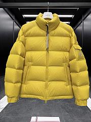 Okify Moncler Levitha Yellow Stand Collar Short Down Jacket Unisex - 1