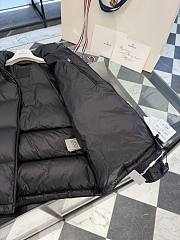 Okify Moncler Levitha Black Stand Collar Short Down Jacket Unisex - 2