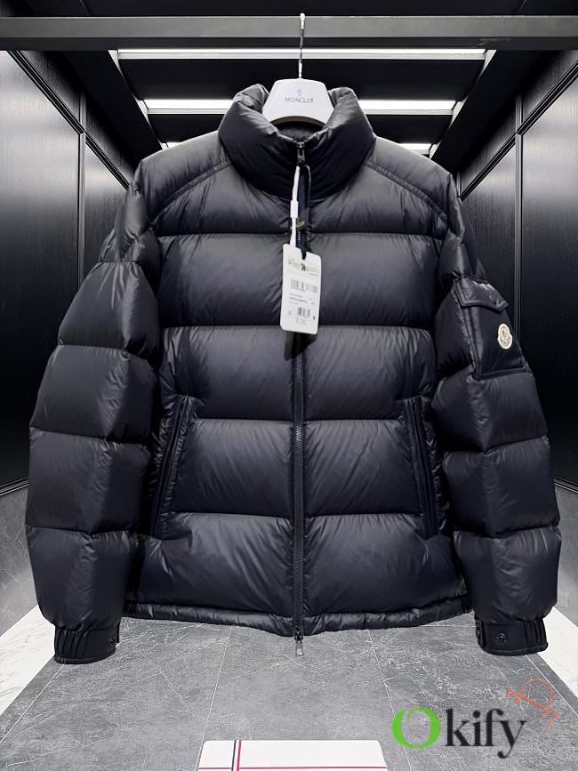 Okify Moncler Levitha Black Stand Collar Short Down Jacket Unisex - 1