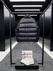 Okify Moncler Levitha Black Stand Collar Short Down Jacket Unisex - 6